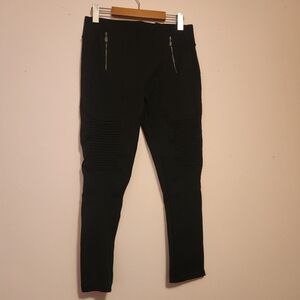 Parasuco Womens Black Moto Leggings Size M